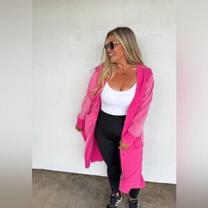 Desi Sweatshirt Cardigan in Pink